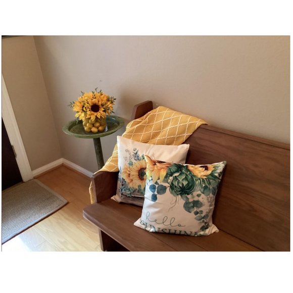 Sunflower Decorative Throw Pillow Covers Cases Farmhouse Accent Floral Decor 18" - Picture 10 of 12